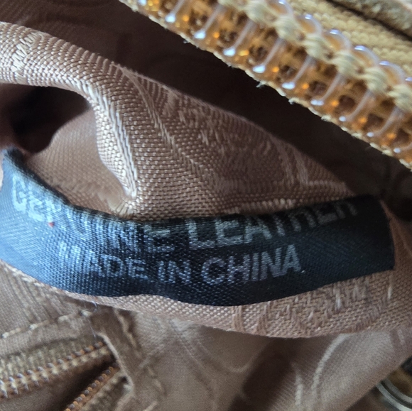 VINTAGE FOSSIL Tan Leather Shoulder Bag - Picture 10 of 10